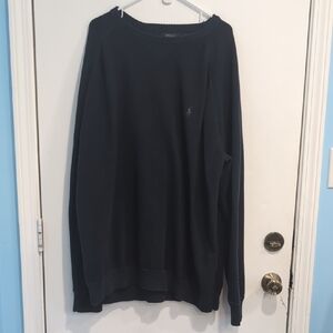 Polo Ralph Lauren Men's Navy Blue Crewneck Sweater Size 4XLT 100% Cotton EUC